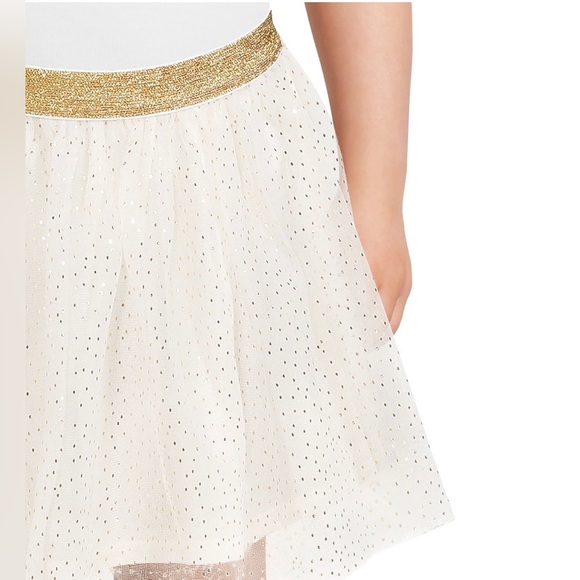 Holiday Time Toddler Girl Tutu Gold and Ivory Skirt - NWT Size 3T - Picture 2 of 4